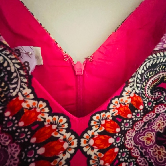 Maggy London Printed Fit-and-Flare Dress - Picture 6 of 7